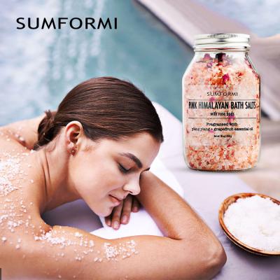 China Natural Herbal Wholesale Organic Ingredient Private Label Dead Sea Bath Salt Epsom Herbal Crystal Lavender Rose Bath Salt for sale