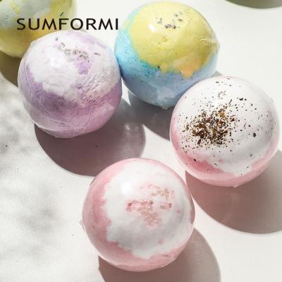 China OEM Shape Supplier Kids Handmade Custom Fizzies Private Label Organic Scented Bath Bombs Cloud Rainbow Salt Bath Bombs for sale