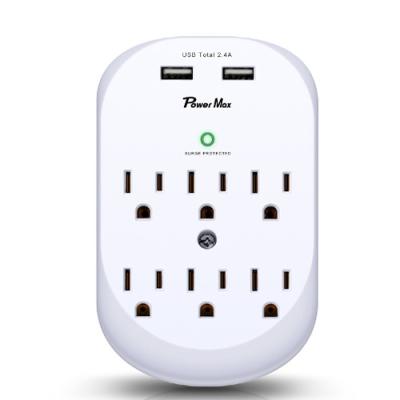 China Residential / General Purpose ETL Certified 6 Outlet With USB Ports Surge Protector US Outlet Extension for sale