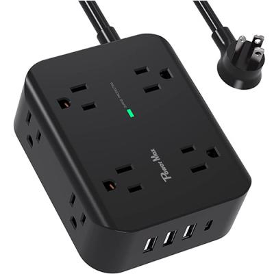 China Residential popular outlet 2023 NEW 8 / all-purpose with 3 USB-A and 1 USB-C surge protector power strip for sale