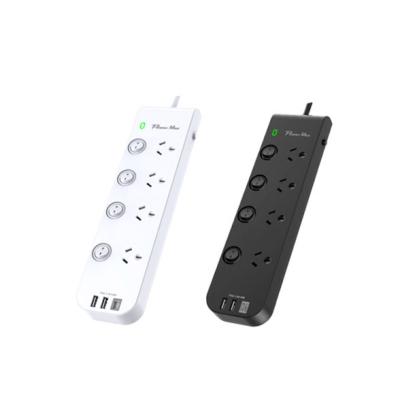 China Surge Protector 4 Way Individual Switched With USB Ports Surge Protector Power Board for sale