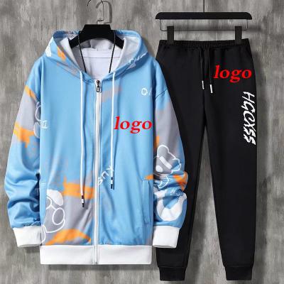 China Anti-wrinkle full zipper high quality custom made oversized pullover hot sale unisex printing Hoody hoodies set hip hop for sale