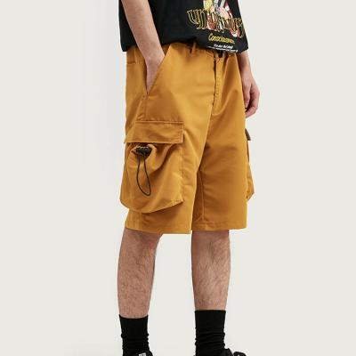 China Anti-wrinkle 2022 Custom Design Summer Fashion Single Side Pockets Cotton Track Joggers Casual Streetwear Cargo Pants Shorts For Men for sale