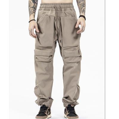 China Anti-Wrinkle Spring New Fashion Hot Selling Solid Color Plus Size Pockets Multi Pockets Outdoor Sports Trousers Camping Casual Cargo Pants Men for sale