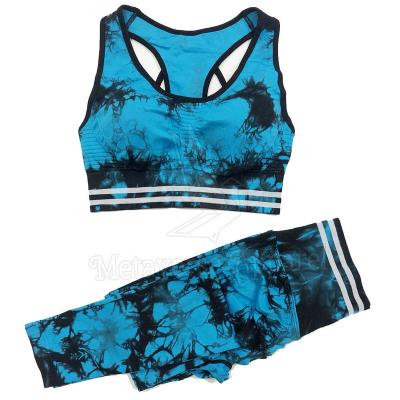 China Sweat-Wicking Private Label Women Yoga Set 2 Pcs Sports Shape Elastic Waist Fitness Custom Yoga Set for sale