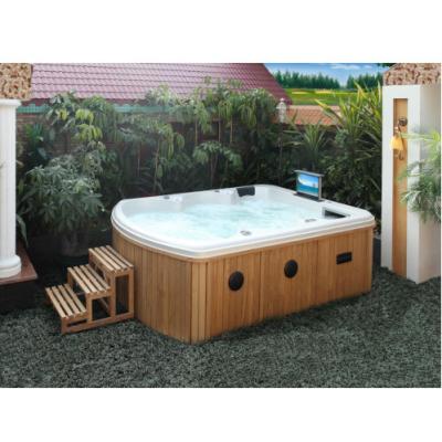 China Freestanding Luxury Acrylic Whirlpool Massage Hot Tub Outdoor Spa FS-390TV for sale