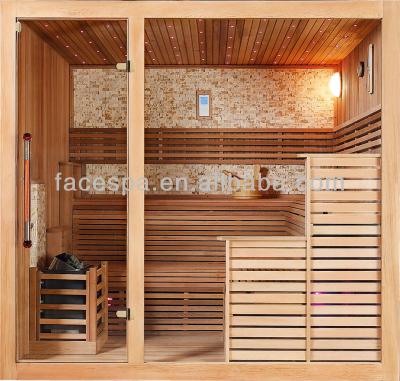 China Canada Wooden Types of Computer Control Panel, Royal Red Cedar Dry Sauna Room for 3-6 Person with CE Certificate, FS-1233 for sale