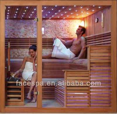 China Computer control panel luxury sauna room 2 meters wooden sauna room with 3 sizes FS-1233 with CE for sale