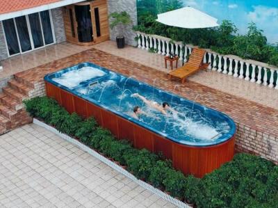 China Acrylic Outdoor Bath SPA 8 Meters Spa FS-S08M 8020x2260x1280mm for sale