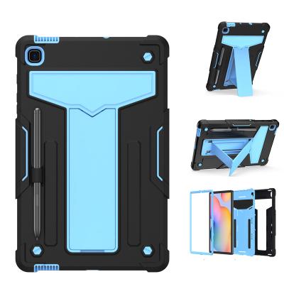 China Light Armour Heavy Duty Tablet Case For Samsung Galaxy Tab S6 Lite P610/P615 Kickstand Shockproof Silicone Plastic Cover for sale