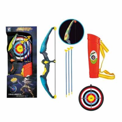 China Durable Kids Sports Led Light Up Shooting Archery Toy Set Game Toy Bow and Arrow Toy Set for sale