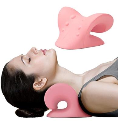 China Portable Cervical Neck Stretcher Massage Pillow Neck Massage Point For Muscle Relax Chiropractic Tension Headache Relief for sale