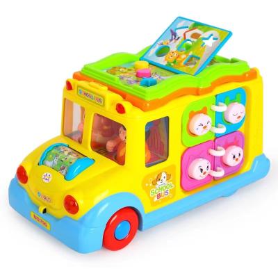 China 2022 New Children's Wooden School Bus London Educational Bus Toys Eco-friendly Material Toy Car Toys For Kids for sale