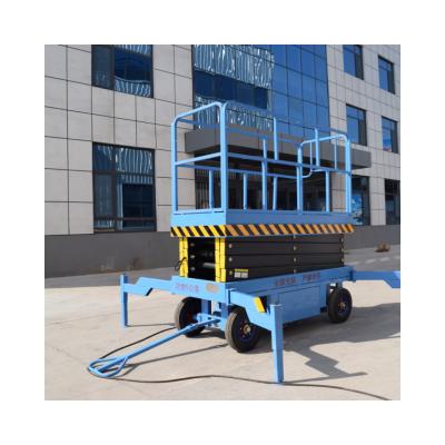 China 10 m Doppelmastlift hydraulisch hydraulisch Luftarbeitsplattform Lift selbstfahrender Lift zu verkaufen