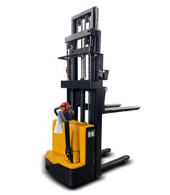 China Electric Lifting Of 1.5t 1500mm Three Stage Mast Fully Electric Stacker for sale