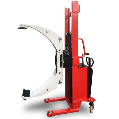 China 350kg 772lb 6.56ft 2 Meters Semi Electric Roll Stacker Paper Roll Lifter For Handling Paper Roll Materials for sale