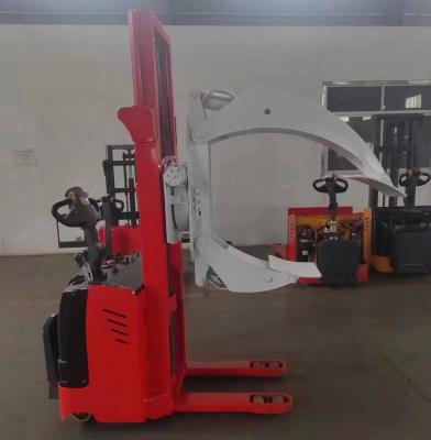 China 1ton 2ton 4m Electric Forklift Stacker With Clamp Roll Paper Stacker en venta