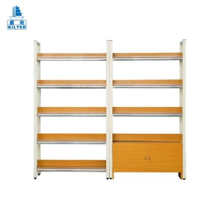 China Custom Easy Assembled Single Sided Factory Metal Book Shelves for sale