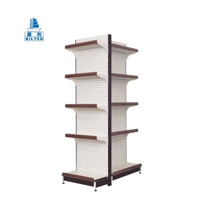 China Single Sided / Double Sided Wall Gondola System Racking Warehouse Vegetable Rack for sale