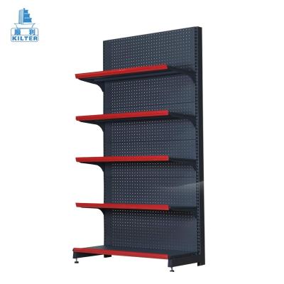 China Wanshun Single Sided / Double Sided Plastic Shelf With Cosmetic Wheel Display 4 Tier for sale