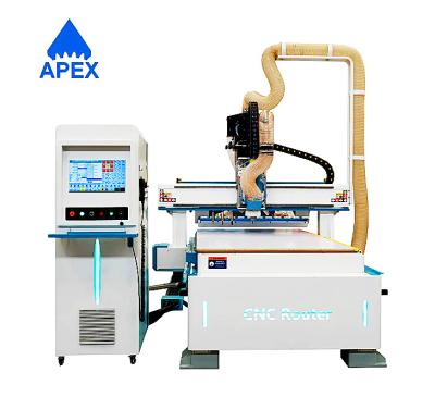 China Building Material Shops 1325 ATC CNC Router 1530 Wood Cutting Machine 3d Carving Woodworking Machinery With Linear Tool Switch for sale