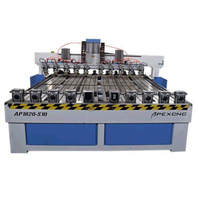 China Hotels March Expo Quality 10 Axis Top Device Woodworking CNC Router Machine Rotary CNC Router Price for sale