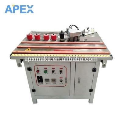 China Solid Wood Panels March Expo Promotion China Portable PVC Edge Bander Manual Curve and Straight Edge Bander Machine with Trimming for sale