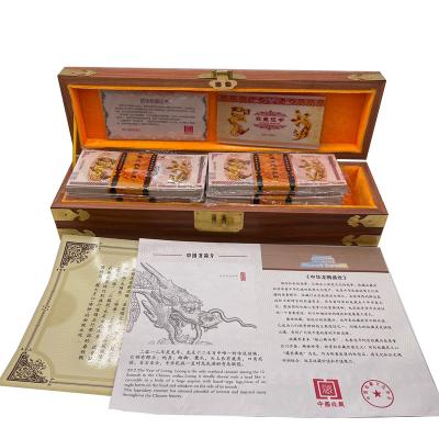 China Chinese Yellow Dragon and Phoenix of Africa 1000pcs Hundred Quintillion Banknote Carving Dragon Wooden Box for Souvenir Gifts for sale