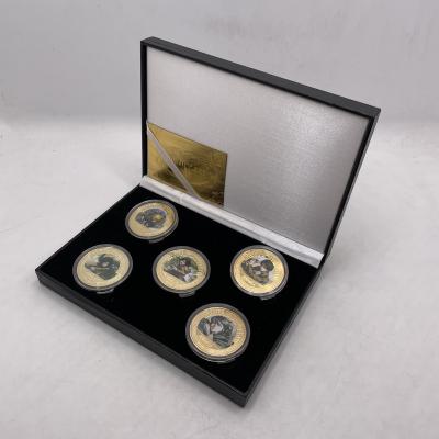 China Japan 5 Types Japanese Anime Attack On Titan Gold Coin In Box Souvenir Nice Home Decor Gift For Kids Children for sale