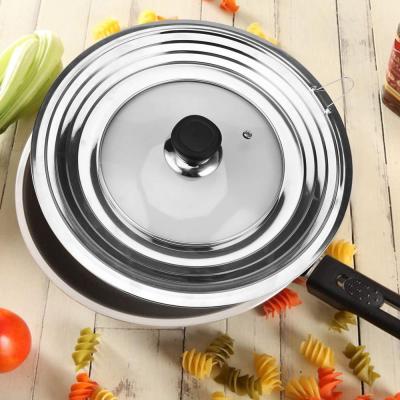 China Sustainable Universal Jar Lid Stainless Steel And Tempered Glass Lid Fits 8