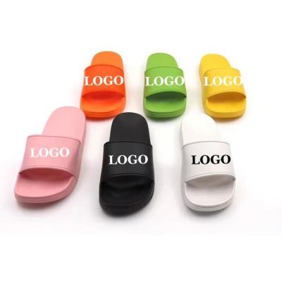 China Cheap Anti-slippery White Black China Rubber Custom Slippers With Logo Free Sample Unique Design for sale