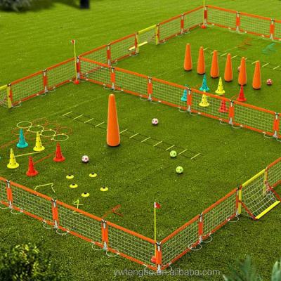 China Products Customized Size Football Training Mini Small Soccer Field Seine For Kids Football Playground Soccer Field Metal Guardrail for sale