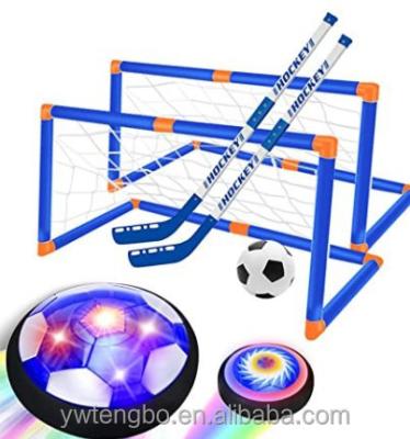 China Wholesale Light Led Soccer Ball Toys Hover Soccer Ball Set With 2 Goals Children Indoor LED Air Hover Football Foot Ball Set for sale