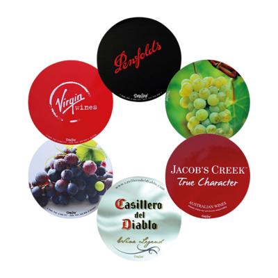 China Promotion Gold Full Color Digital Disposable Ribbon Printing Dropstop Wine Pourer Disc for sale