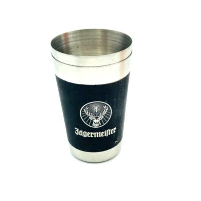 China Disposable Sublimation Stainless Steel Metal Wrapped Chasing Liquor Shot Glass Cup for sale