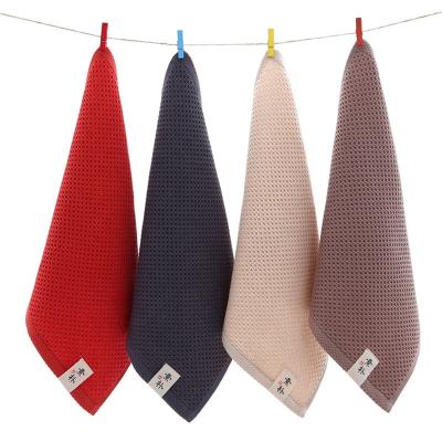 China Wholesale Child Safe Pure Cotton Waffle Weave Face Hand Towel For Bath Towel for sale