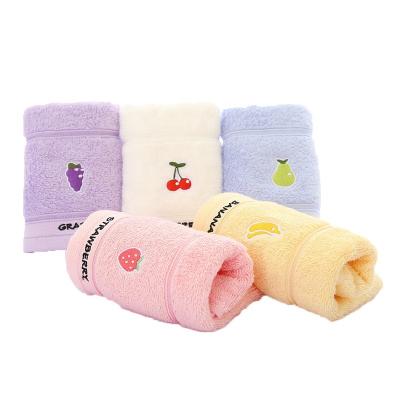 China Viable New Design Small Size 100% Baby Hand Towel Embroidery Cotton Face Wash Cloth for sale