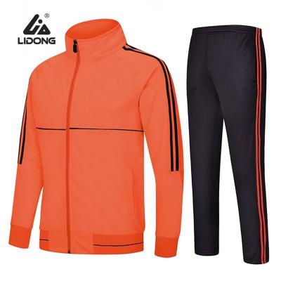 China Orange Color Breathable Sports Training Soccer Long Tracksuit Football Swear Sport Tracksuit for sale