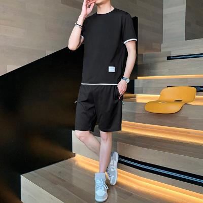 China Summer QUICK DRY Short Crew Neck Short Sleeve Casual Shorts Sheath T Shirt Set For Men for sale