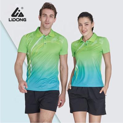 China Tennis T-shirt sublimation ping pong Lidong hot sale sportswear tank top quick dry breathable for sale