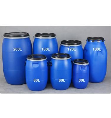 China Hot Selling 100% Blue Plastic Water Drums HDPE Low Price Gallon Container Plastic Open Top Drum for sale