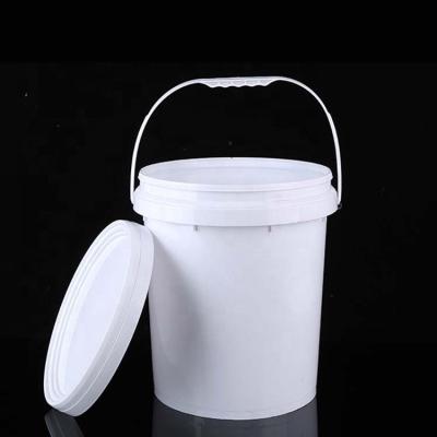 China Smooth Surface For Paint Pack Plastic Container White Plastic Bucket for sale