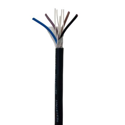 China Black Color PVC Insulation PUR Cables Flame Retardant Cable for sale