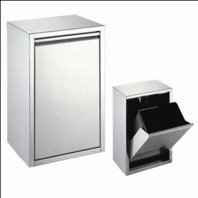 China Rectangular 304 Stainless Steel Kitchen Waste Sanitary Waste Bin Hanging Bin for sale