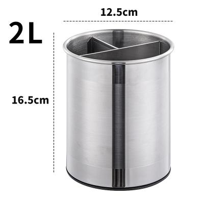 China Contemporary Modern Minimalist Kitchen Utensil Holder Rack Kitchen Storage Kitchen Spoon Fork Knife Chopsticks Stainless Steel Rotating Bucket for sale