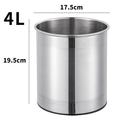 China Contemporary Stainless Steel Kitchen Utensil Holder Swivel Small Capacity Bucket with Weighted Swivel Base for Kitchen Stability for sale