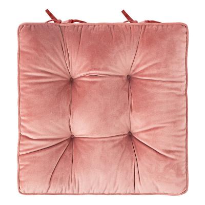 China Plain 100% Polyester Plush Soft Square Comfortable Seat Chair Cushions Home Decor Pillow for sale