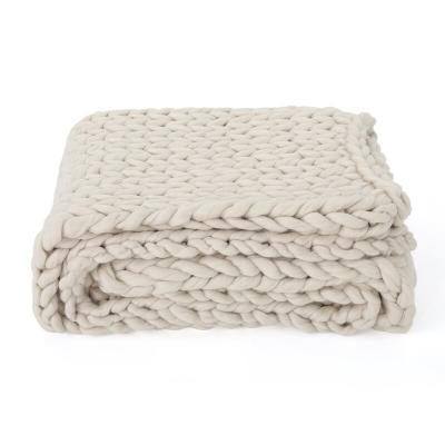 China Big Yarn Multifunctional Fat Knit Blanket For Wholesales XX05 for sale