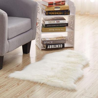 China Long Faux Fur Hair Polyester Shaggy Area Floor Faux Fur Blanket for sale