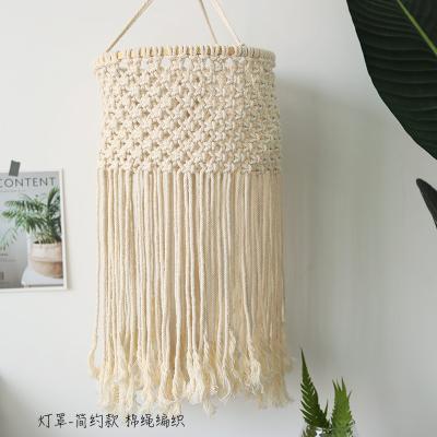 China Home Decoration Macrame Chandelier Lampshade Lantern for Boho Wedding Handwoven Lampshade Bohemian Home for sale